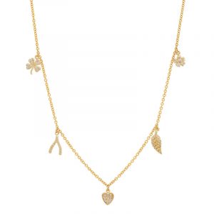 Jennifer Meyer Diamond Mini Charm Necklace
