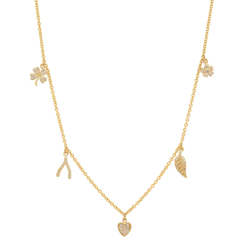 Jennifer Meyer Diamond Mini Charm Necklace