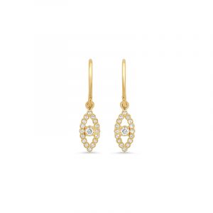 Jennifer Meyer Diamond Mini Open Evil Eye Drop Earrings
