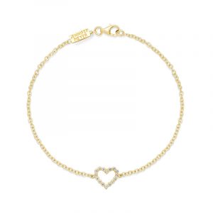 Jennifer Meyer Diamond Open Heart Bracelet