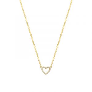 Jennifer Meyer Diamond Open Heart Necklace