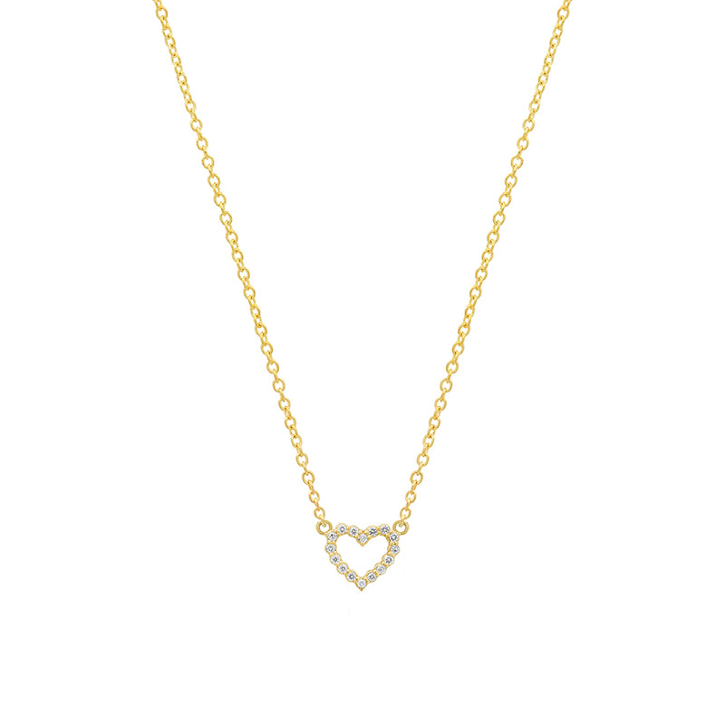 Jennifer Meyer Diamond Open Heart Necklace