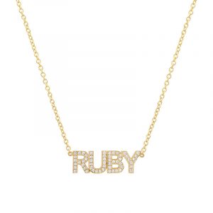 Jennifer Meyer Custom Diamond Uppercase Word Necklace