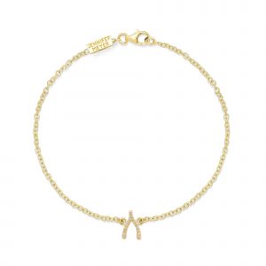Jennifer Meyer Diamond Mini Wishbone Bracelet
