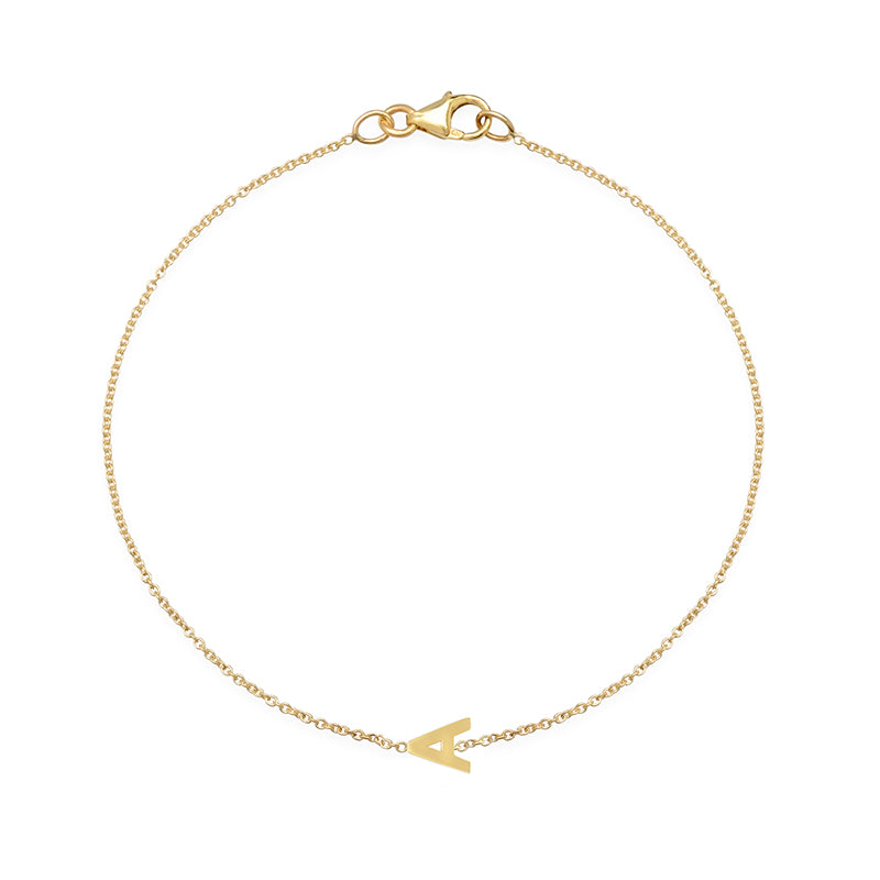 Jennifer Meyer Mini Uppercase Letter Bracelet
