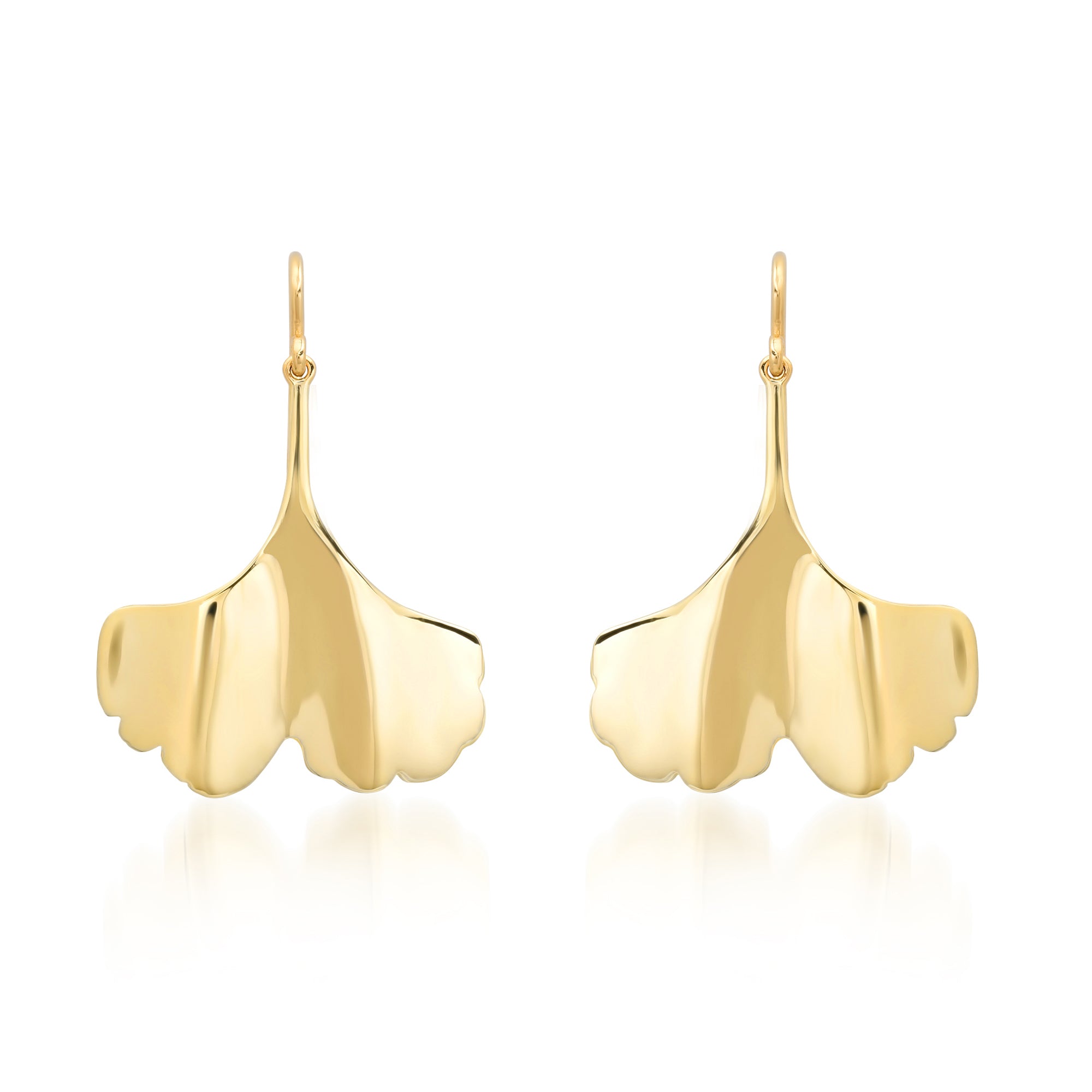 Jennifer Meyer Luxe Ginkgo Leaf Earrings