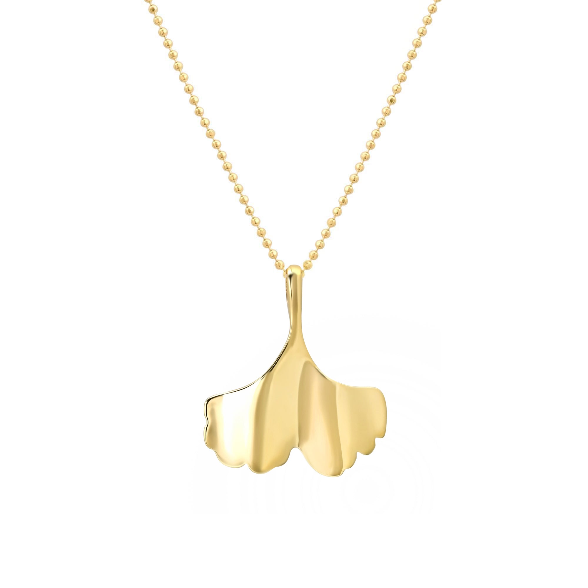 Jennifer Meyer Luxe Ginkgo Leaf Necklace