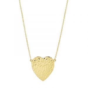 Jennifer Meyer Hammered Heart Necklace