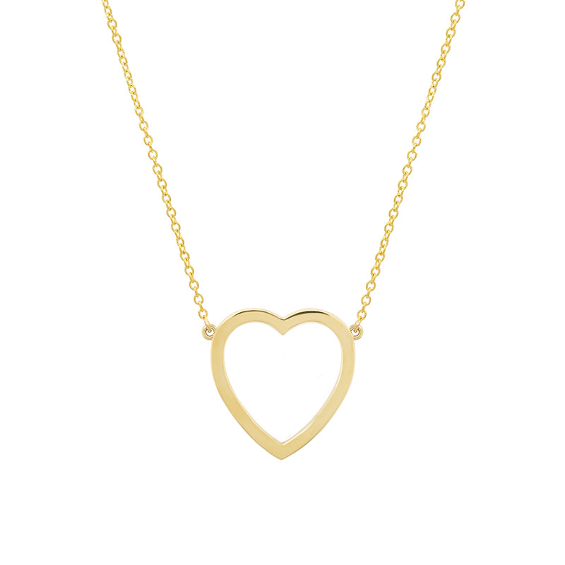 Jennifer Meyer Large Open Heart Necklace