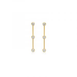 Jennifer Meyer 3 illusion Set Diamond Linear Studs