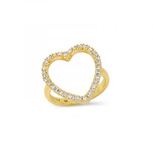 Jennifer Meyer Diamond Luxe Open Heart Ring