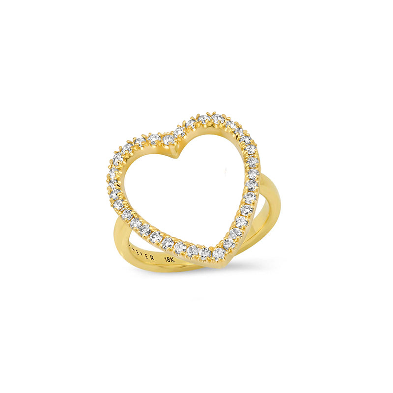Jennifer Meyer Diamond Luxe Open Heart Ring