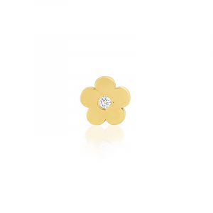 Jennifer Meyer Single Mini Daisy Studs with Diamond Center