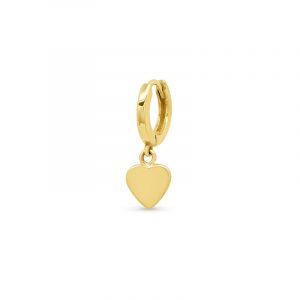 Jennifer Meyer Single Mini Huggie with Heart Drop