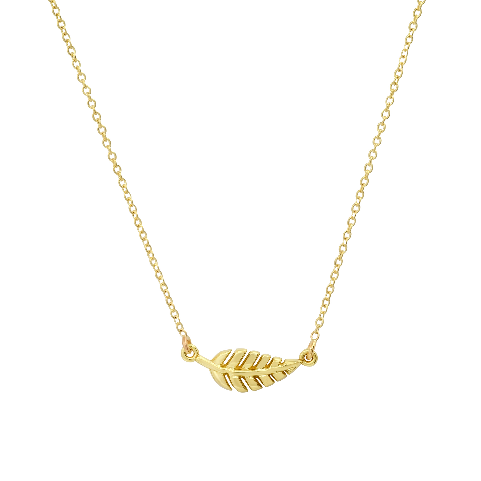 Jennifer Meyer Mini Leaf Necklace