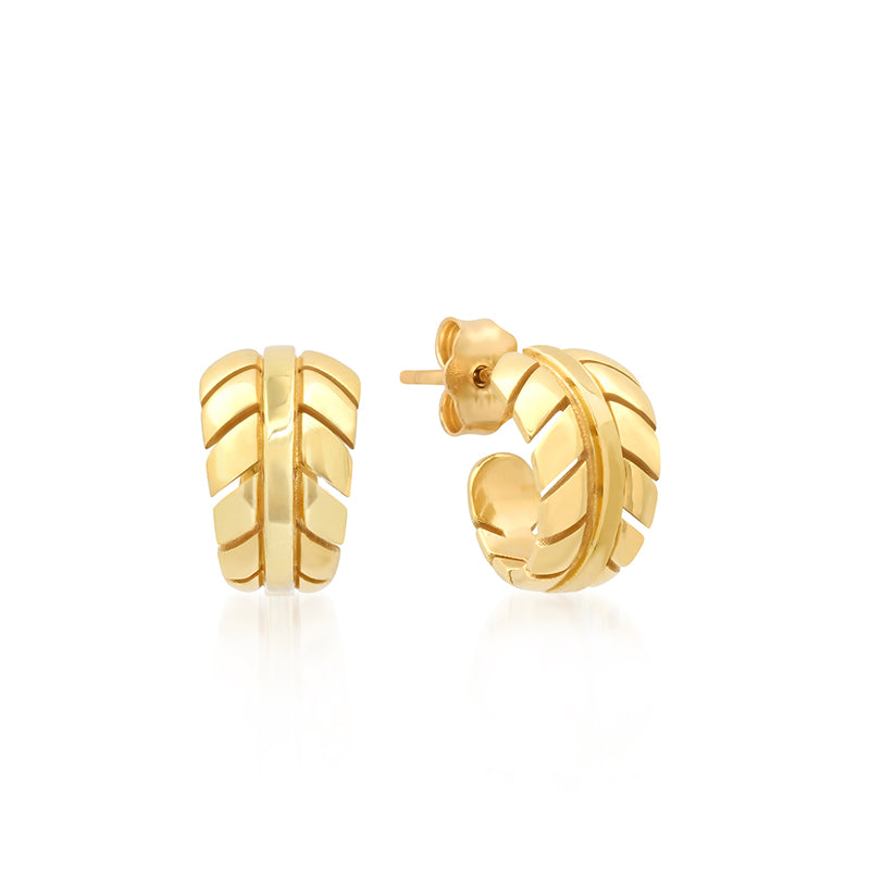 Jennifer Meyer Mini Leaf Hoops