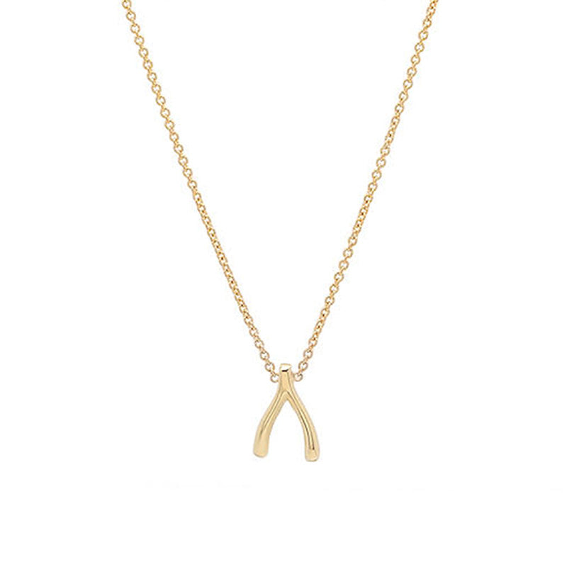 Jennifer Meyer Mini Wishbone Necklace