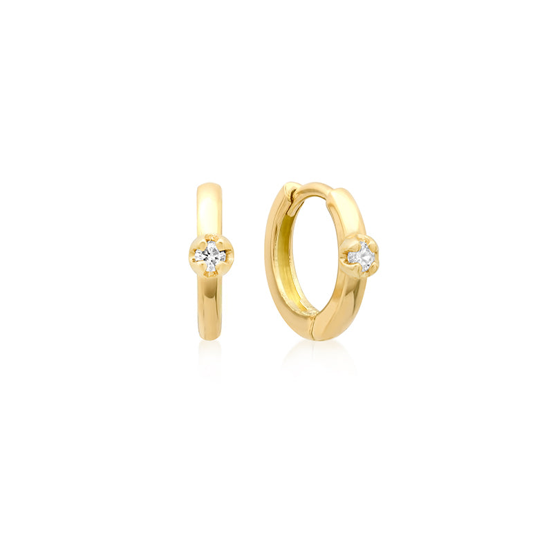 Jennifer Meyer 1 illusion Set Diamond Huggies
