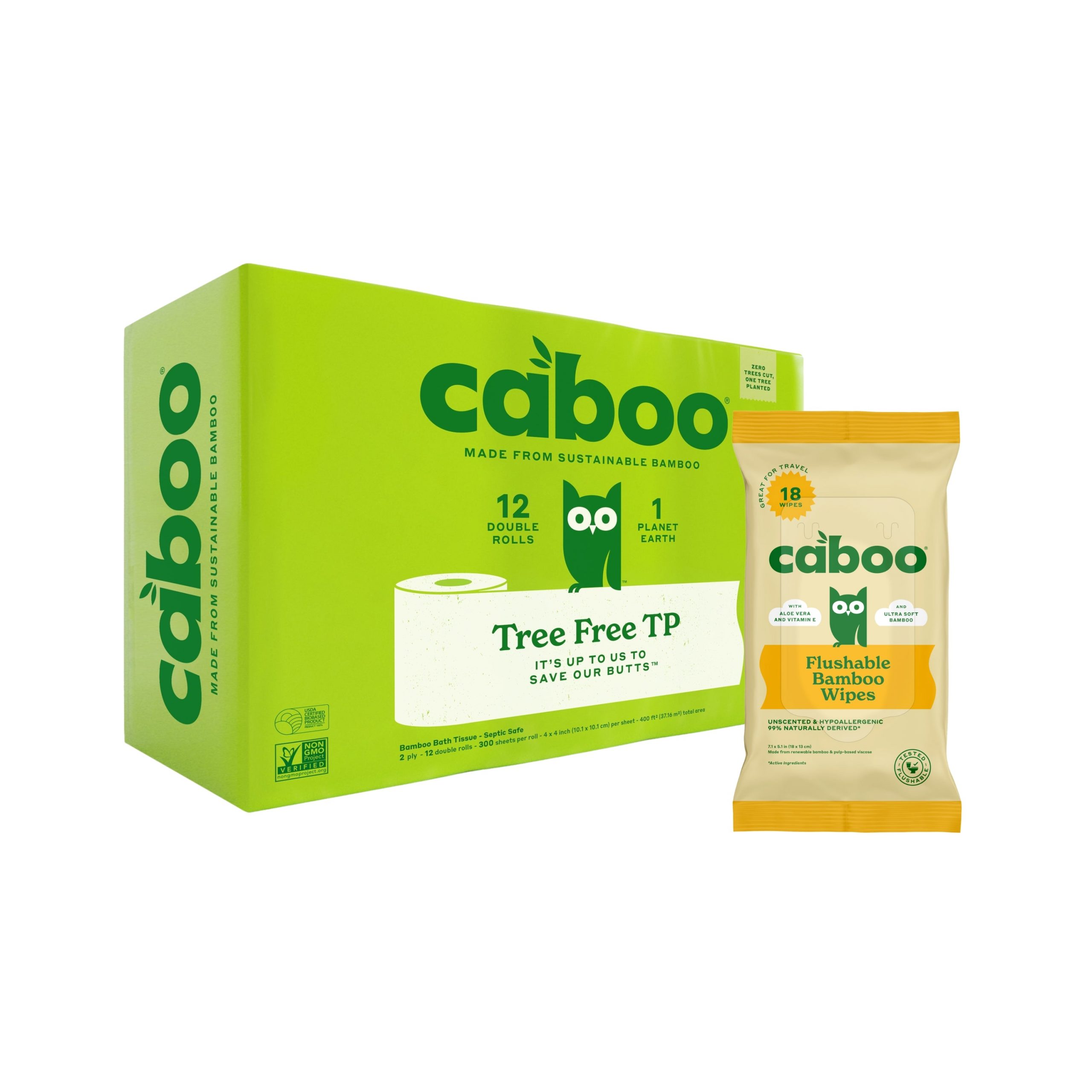 Grove Buy 2-Ply Bath Tissue (12 Rolls), Get Flushable Wipes FREE