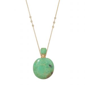 Jacquie Aiche Large Round Chrysoprase Potion Bottle Necklace