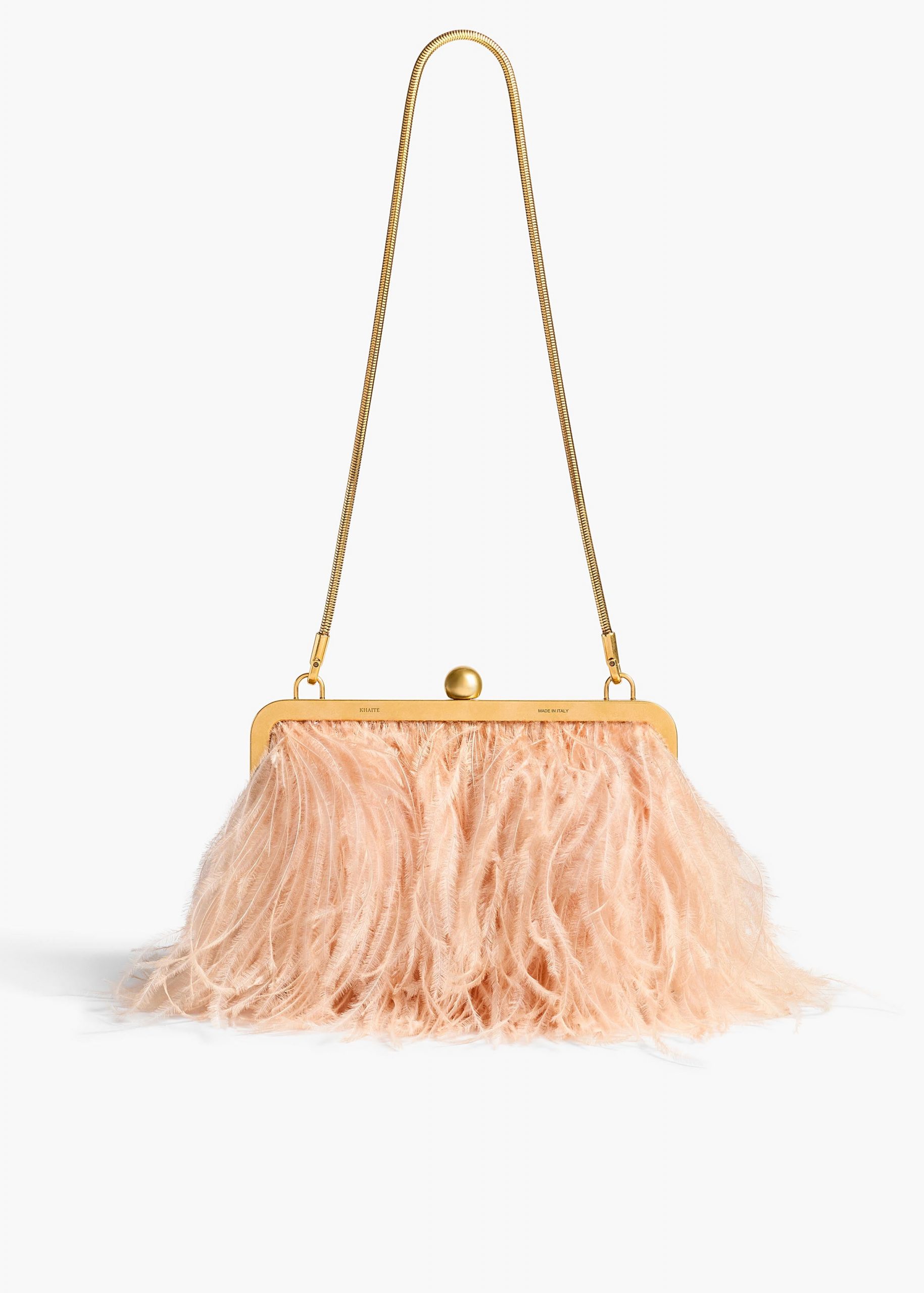 Khaite Lilith Chain Evening Bag in Desert Sand