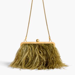 Khaite Lilith Chain Evening Bag in Olive