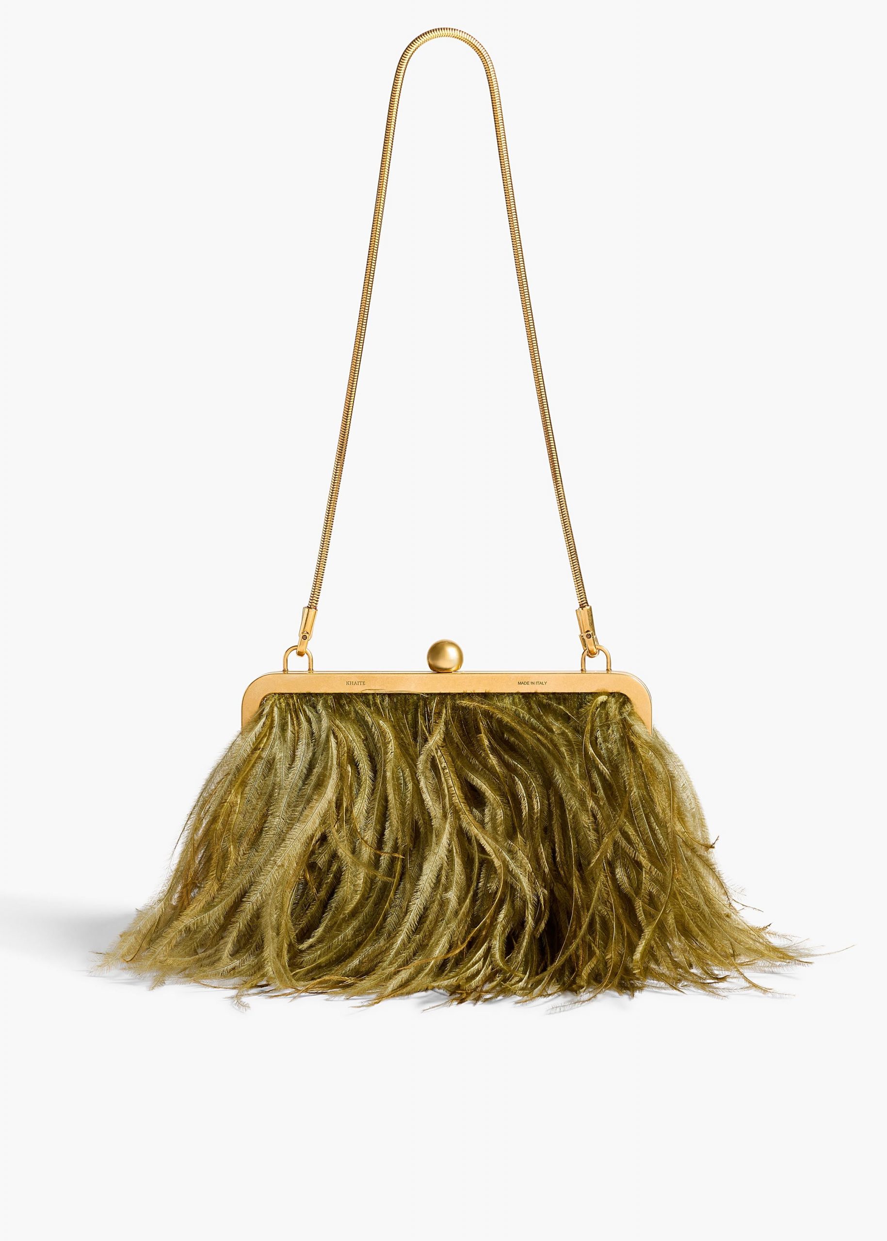 Khaite Lilith Chain Evening Bag in Olive