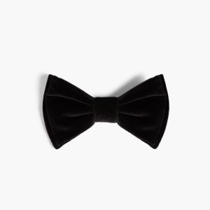 Khaite Liv Bowtie in Black Velvet