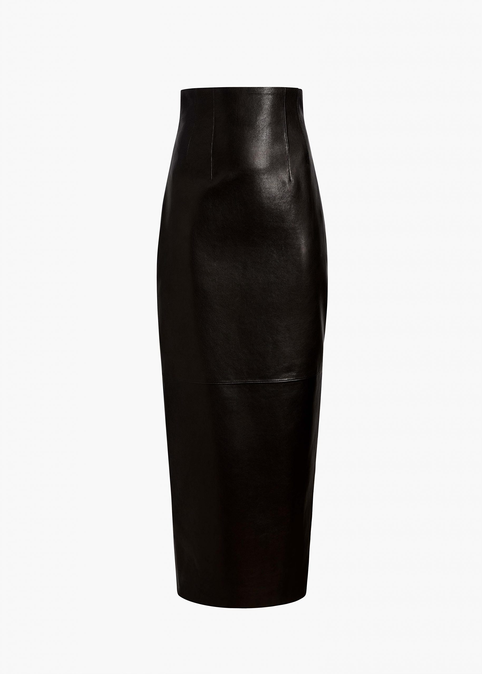 Khaite Loxley Skirt in Black Leather
