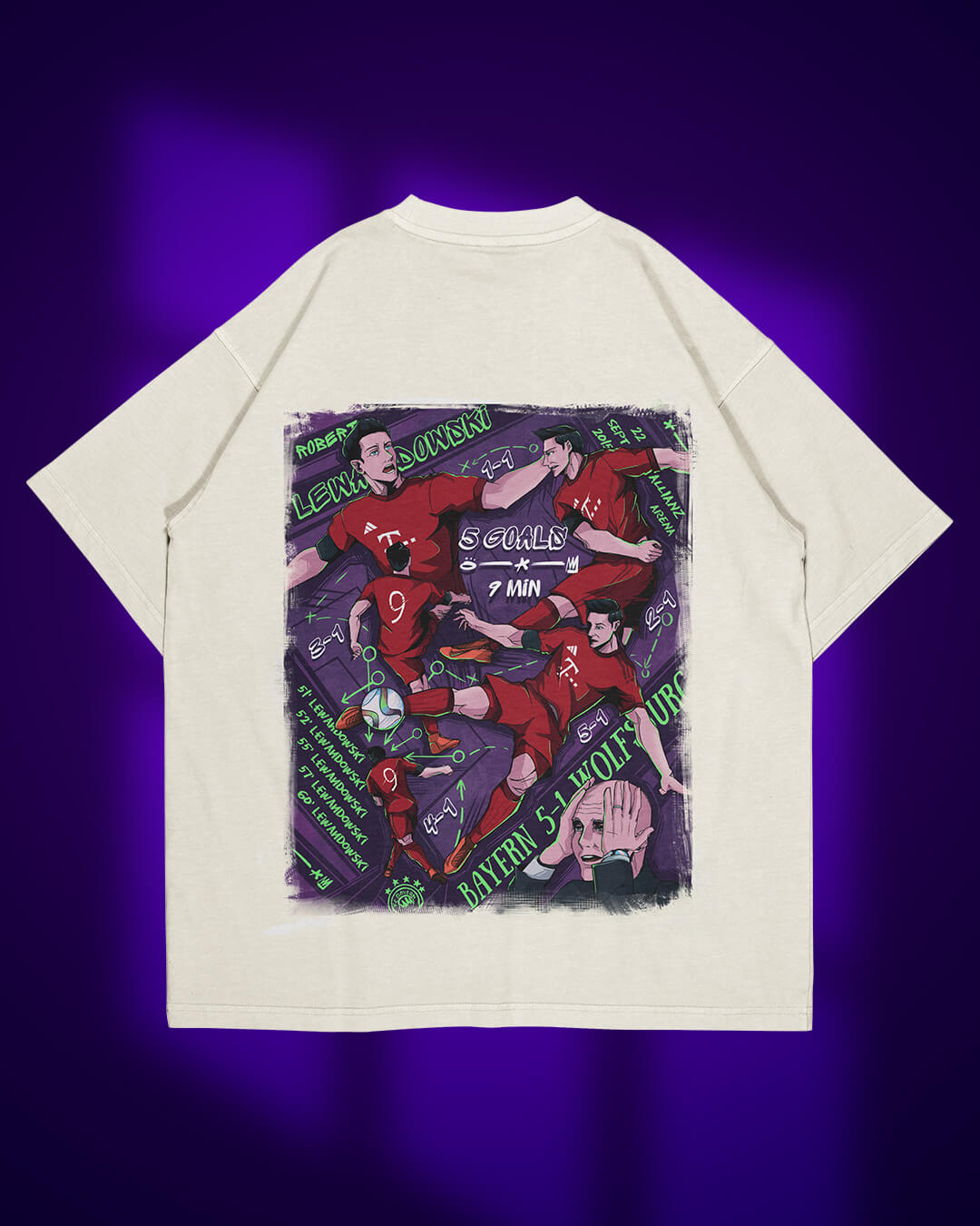 Shop Football Lewandowski Five-peat T-shirt
