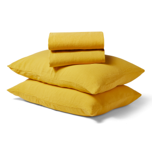 Floydhome Linen Duvet + Sheet Set - King - Mustard