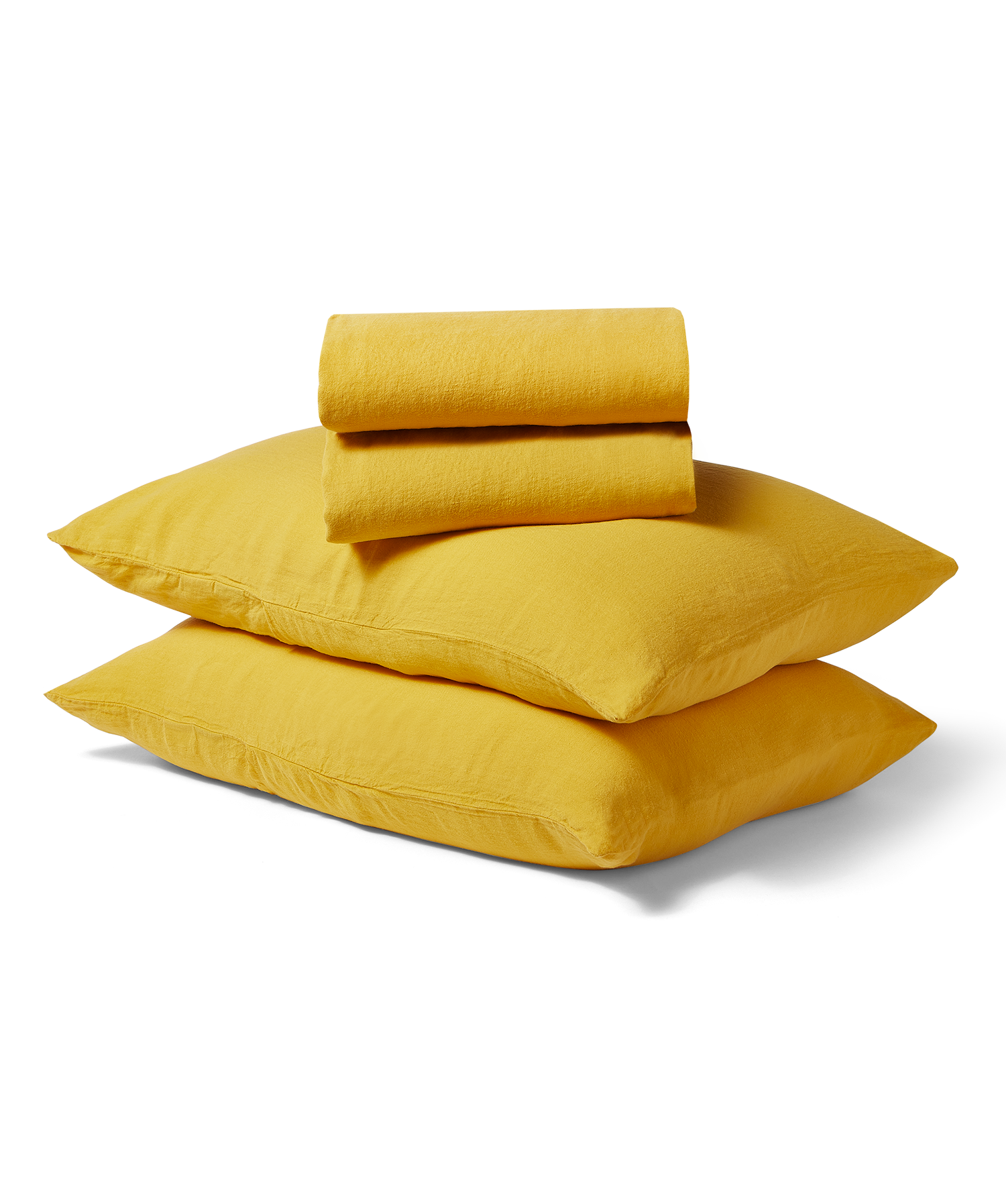 Floydhome Linen Duvet + Sheet Set - King - Mustard
