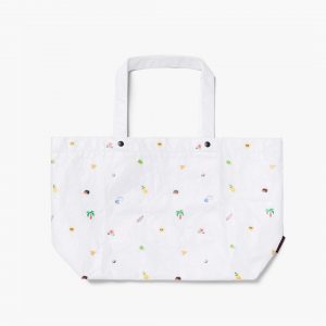 Loandsons Del Mar Packable Tote Large - Tyvek - White Hawaii Emoji