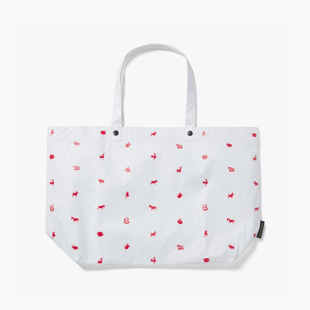 Loandsons Del Mar Packable Tote Large - Tyvek - White Zodiac