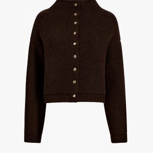 Khaite Marjorie Cardigan in Bark