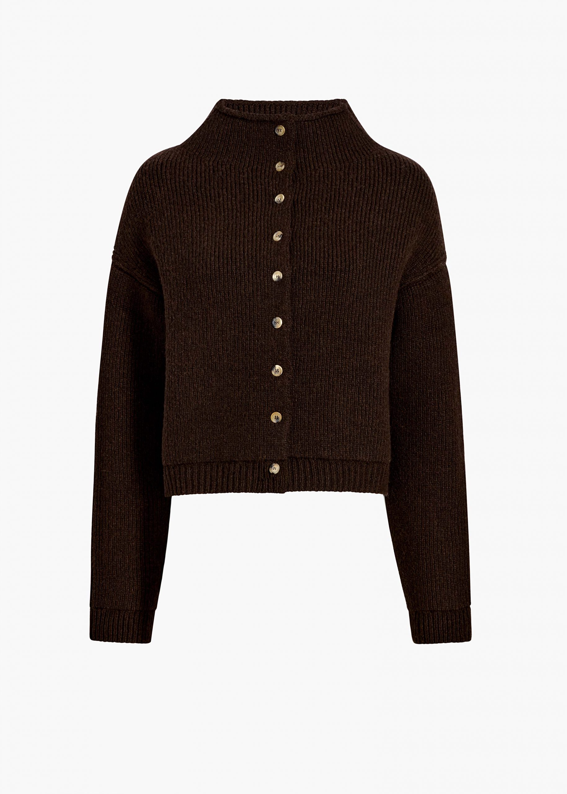 Khaite Marjorie Cardigan in Bark