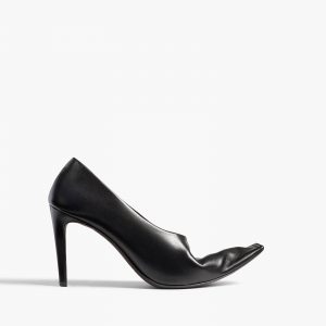 Khaite Marlene Pump in Black Glazed Leather