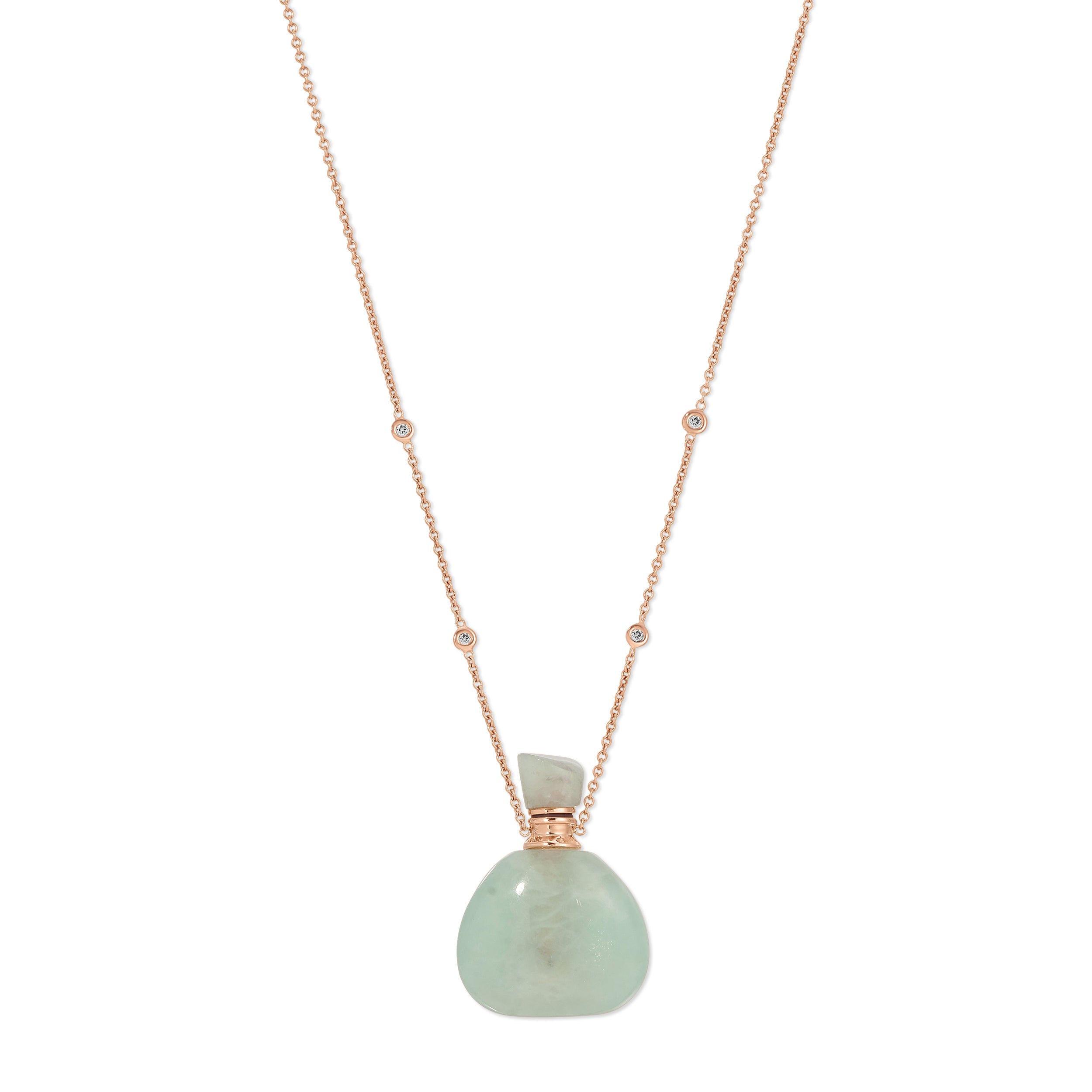 Jacquie Aiche Medium Triangle Aquamarine Potion Bottle Necklace