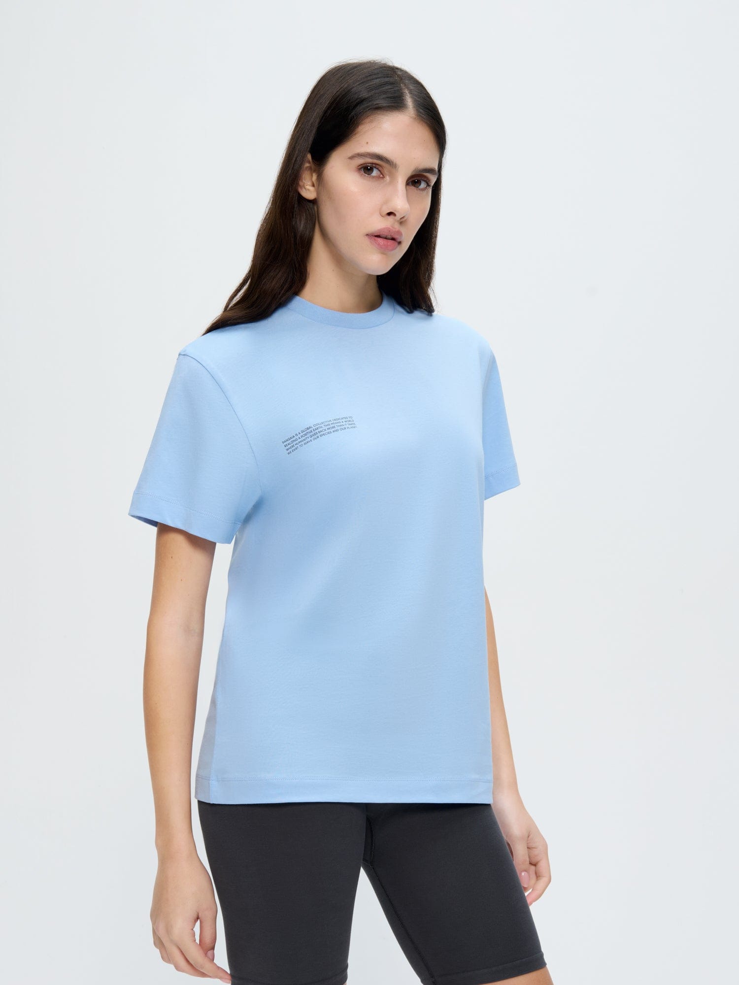 Pangaia Womens 365 Midweight T-shirt—Dewdrop Blue