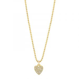 Jennifer Meyer Diamond Heart Charm Necklace