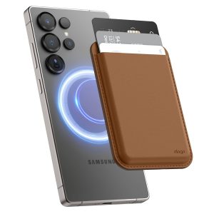 elago Magnetic Leather Card Pocket for Galaxy & iPhone [2 Colors]