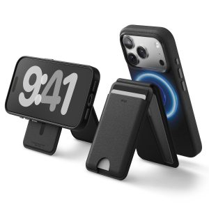 elago Magnetic Leather Card Holder (Stand Type) [3 Colors]