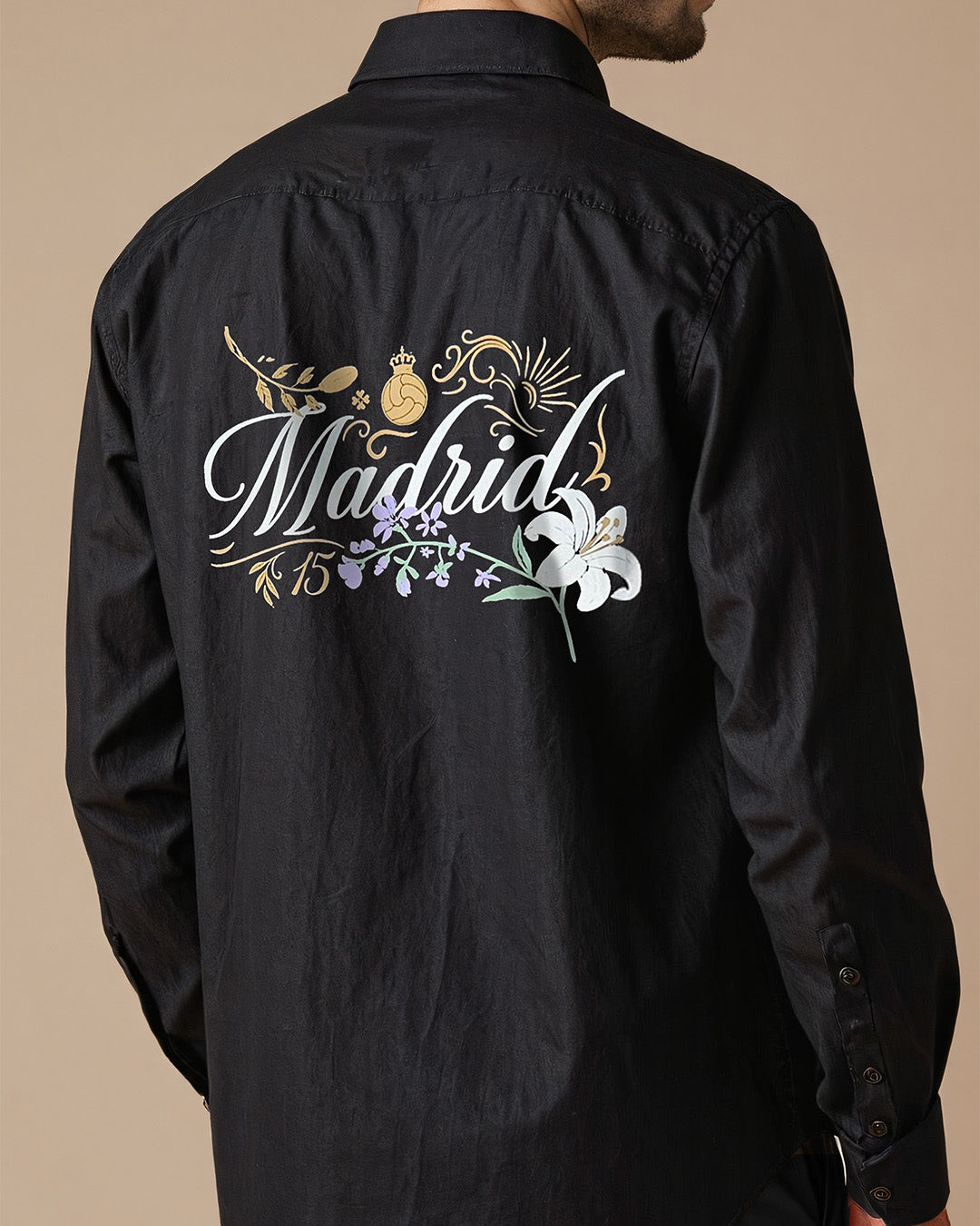 Shop Football Madrid Linen-Blend Shirt