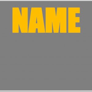 Viva10 NAME ON THE BACK ANY GARMENT (YELLOW GOLD).