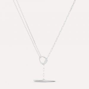 Dinny Hall Thalassa Small T-Bar Lariat Necklace