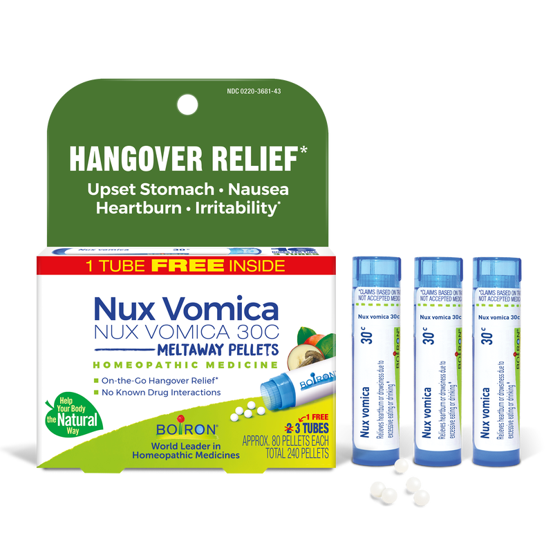 Grove Nux Vomica 30C Meltaway Pellets + Bonus Pack - Hangover Relief
