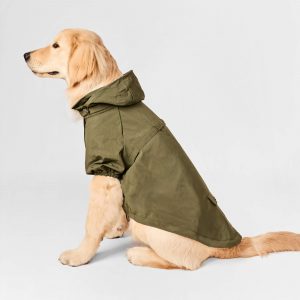 The Foggy Dog Olive Dog Raincoat