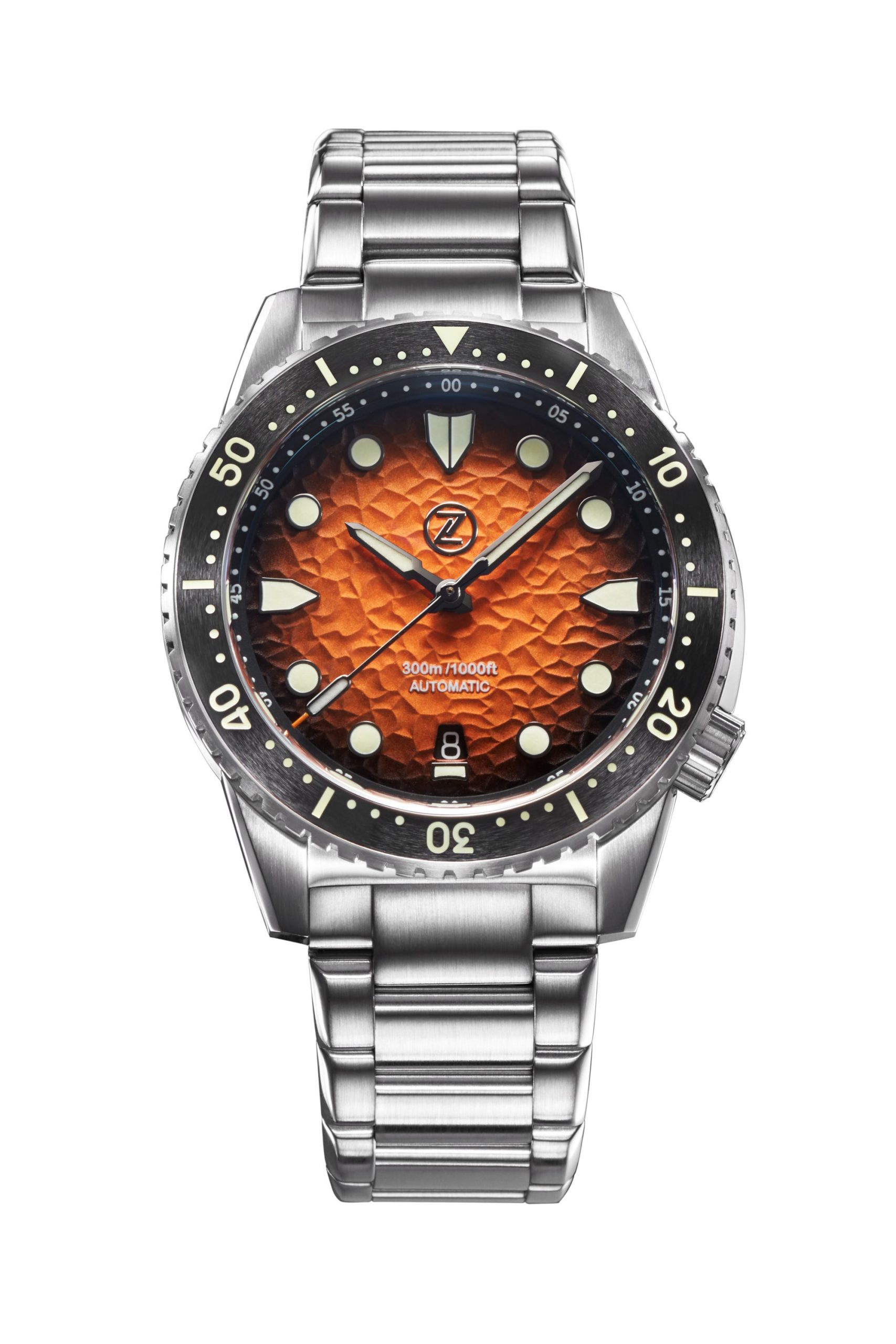 Zelos Mako 300m Diver 'Hammered Orange'