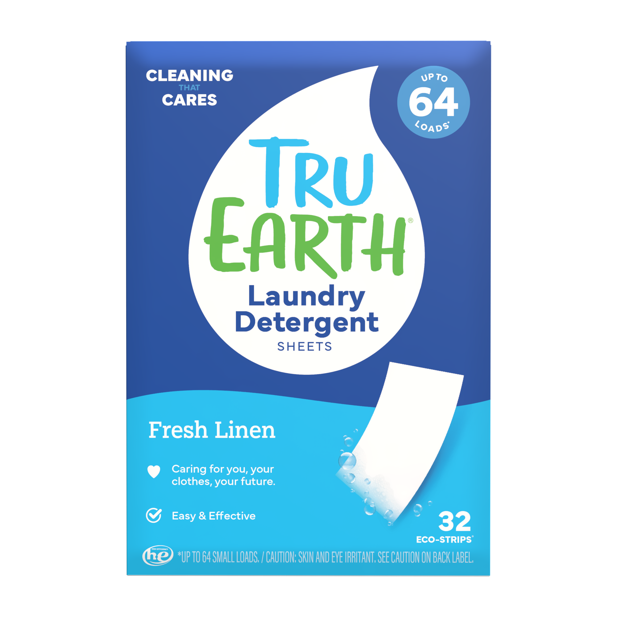 Tru Earth Laundry Detergent - Fresh Linen / 32 Strips
