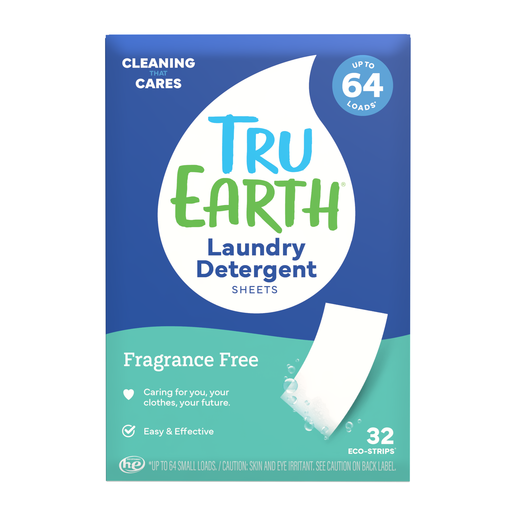 Tru Earth Laundry Detergent - Fragrance-Free / 32 Strips